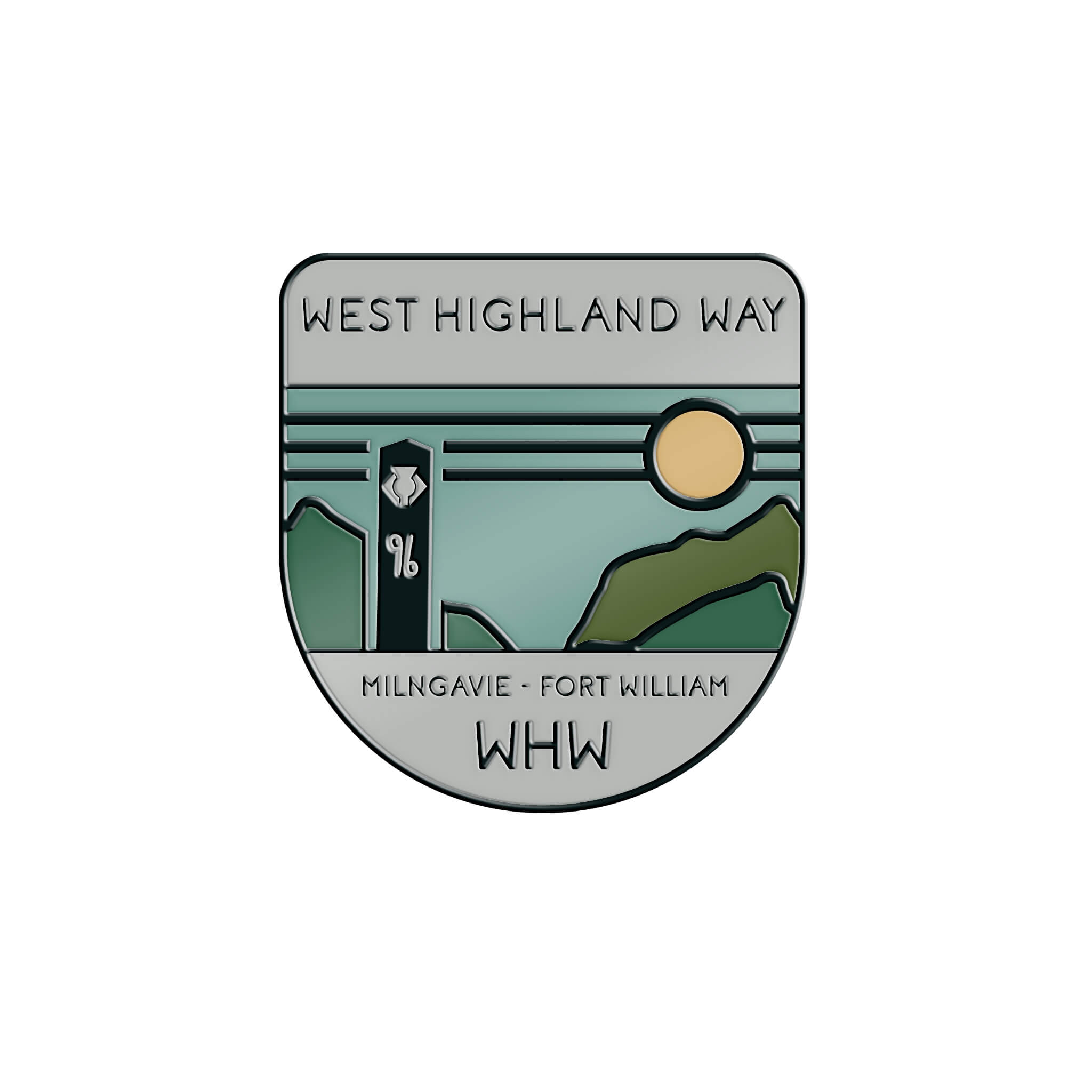 Walking high quality the West Highland Way Brooch