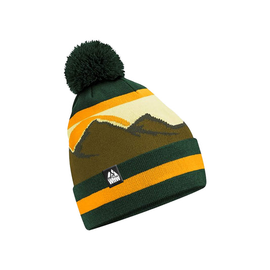 Landscape Pom Pom Beanie | Mountain Green | West Highland Way