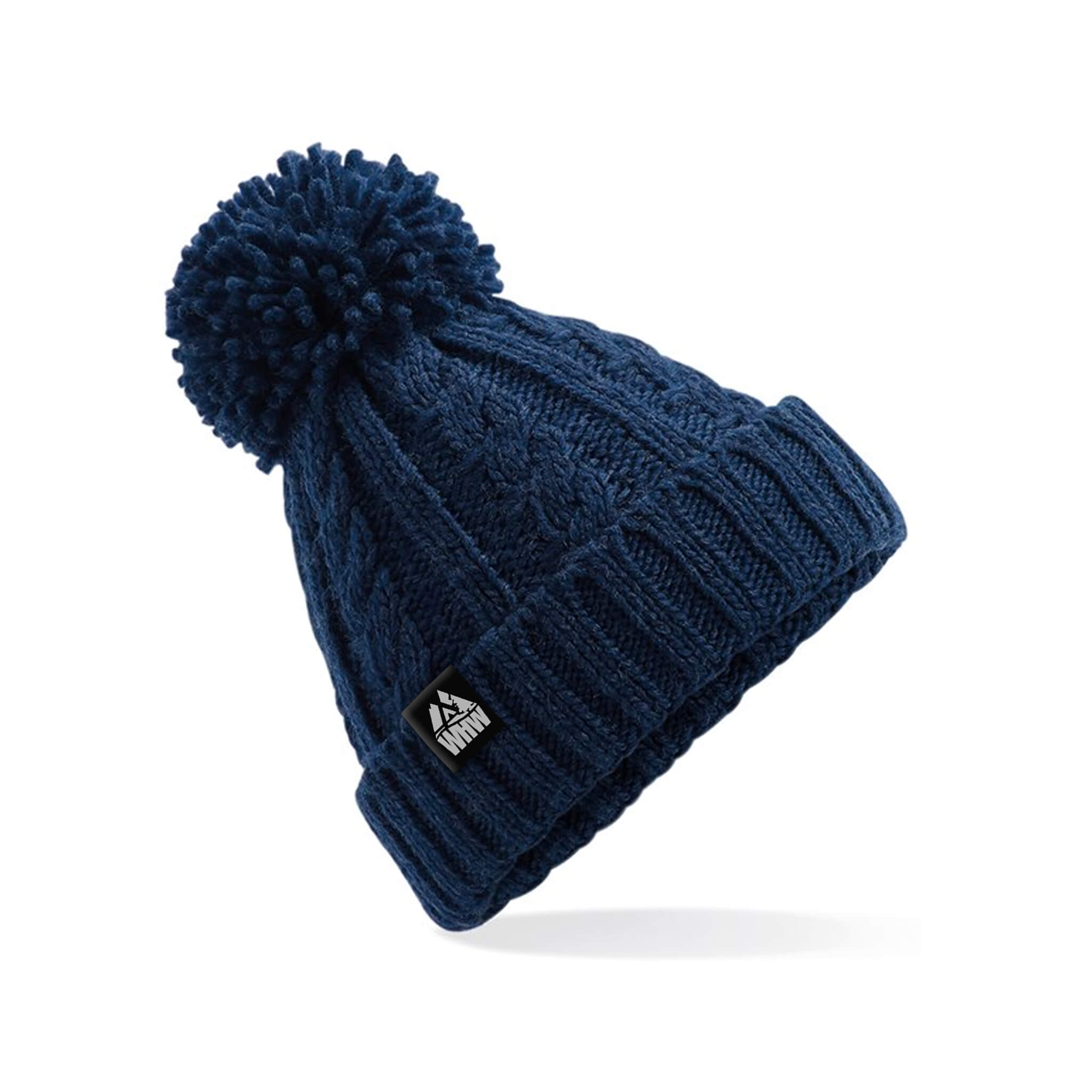 NEIGHBORHOOD CABLE KNIT BEANIE NAVY - 帽子